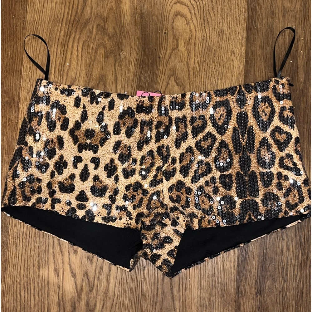Edikted Leopard Print Micro Shorts